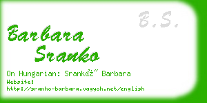 barbara sranko business card